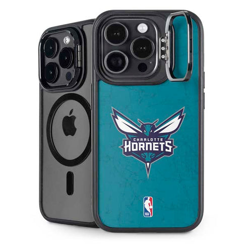 NBA Charlotte Hornets Distressed iPhone 15 Pro Max Kickstand Case